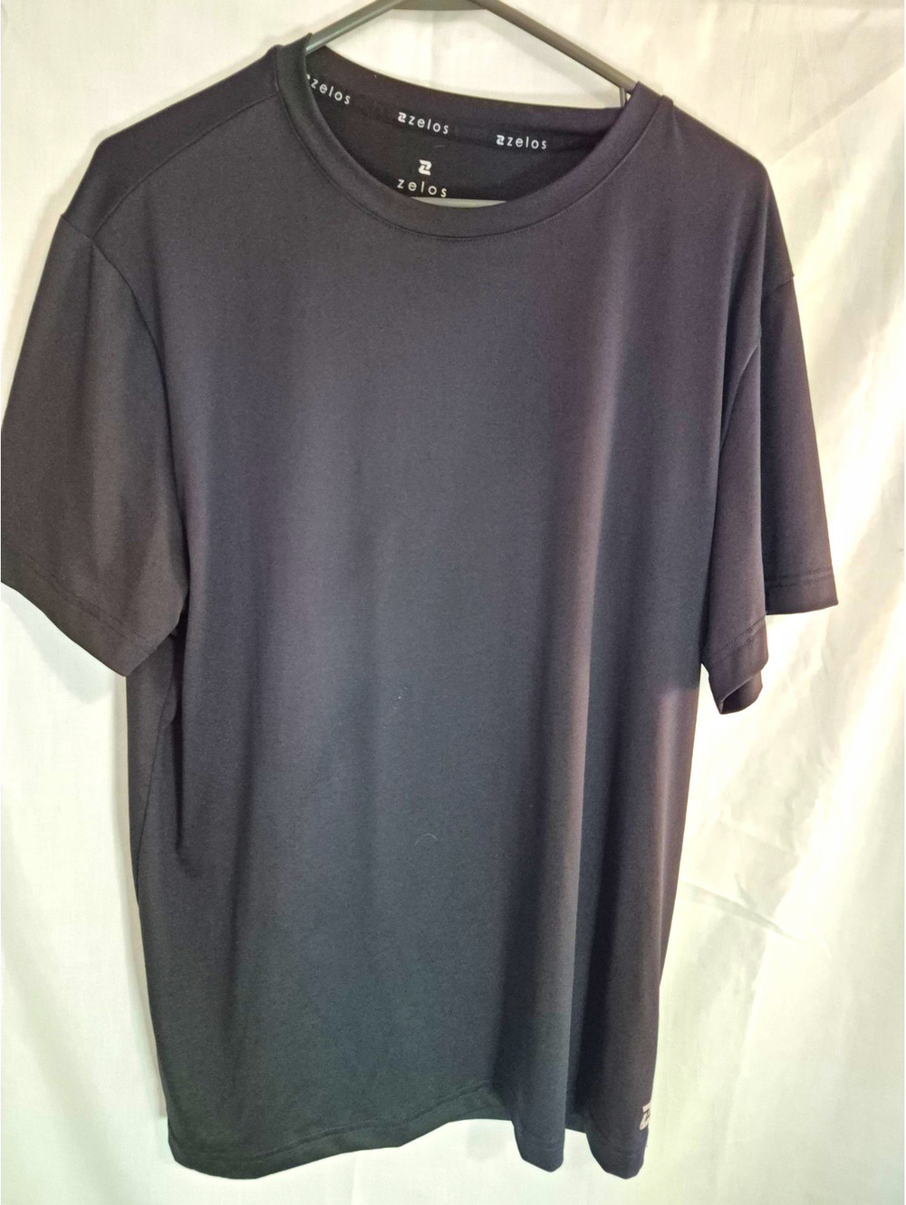 Zelos Men's Reflective Activewear T-Shirt Black M Crew SS